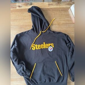 Barely worn men’s Pittsburgh Steelers black  hoodie size medium